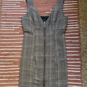 Forever 21 pinafore plaid dress